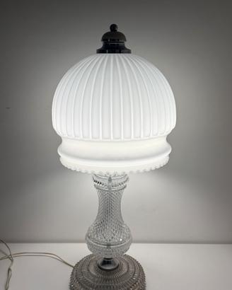 Lampada alta 60 cm in vetro opalino