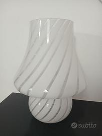 Lampada Da Tavolo a Fungo XL Vetro Murano 50cm Bia