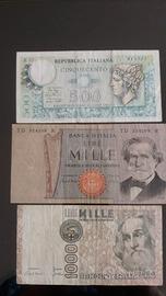 3 banconote in LIRE