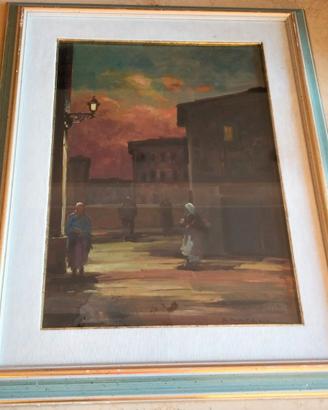 Quadro dipinto Renato Natali olio su tavola 