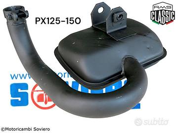 Marmitta scarico nera Vespa PX PE 125 150 I serie