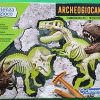 Gioco archeologia T-Rex Triceratopo luminosi NUOVO