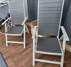 2 sedie poltrone Sjalland ikea metallo e cuscini