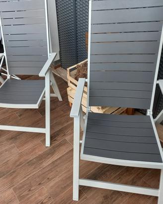 2 poltrone metallo ikea Sjalland esterno cuscini