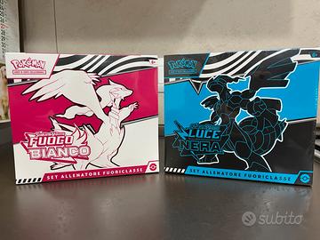 Pokemon etb saled  2 box fuoco bianco luce nera
