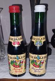 2 RARE BOTTIGLIETTE VINO FRUTTA GERMANIA WALDGEIST