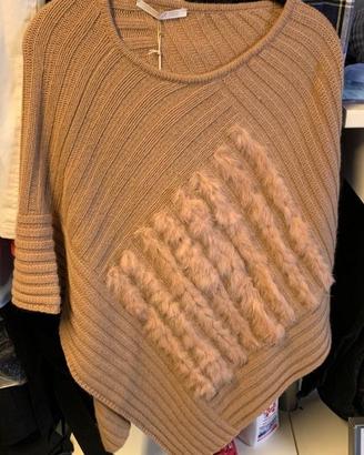 PONCHO donna con inserti Lapin D. DE PAOLI