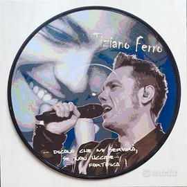 Vinile 33 giri da parete omaggio a Tiziano Ferro 