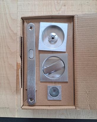 kit per porte a scomparsa cromo satinato