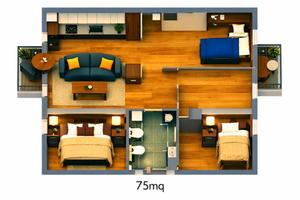 Quadrilocale con box auto e due balconi