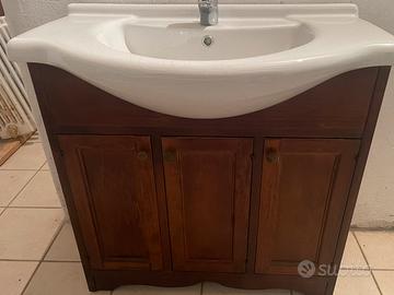 Mobiletto bagno con lavabo