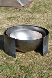 braciere in ferro corten