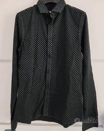 Camicia Adamus nera stelle taglia L
