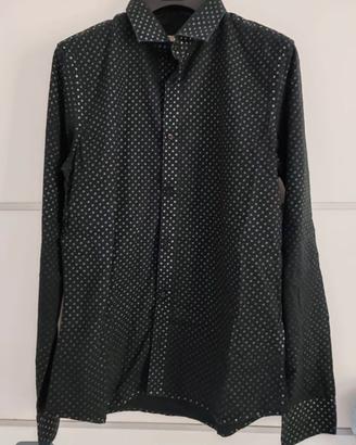 Camicia Adamus nera stelle taglia L