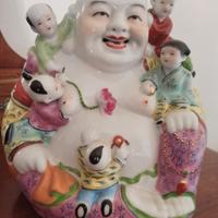 Statuetta Cinese Hotei/Budai Buddha della felicità