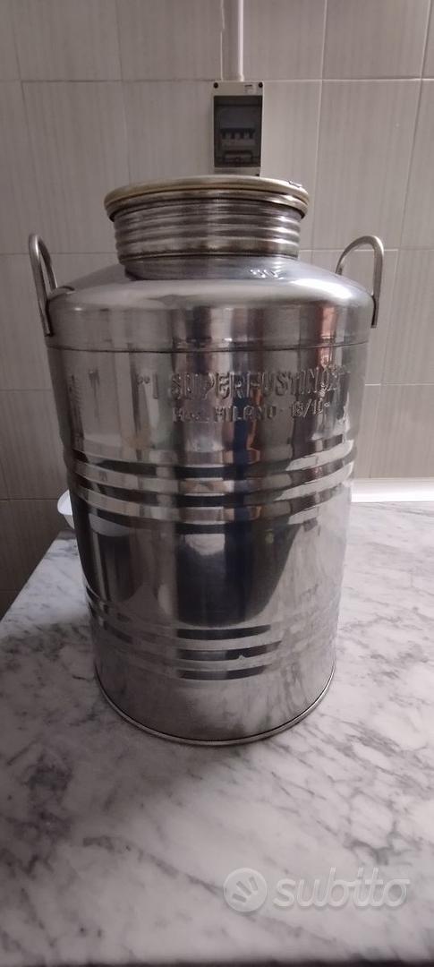 contenitore olio ziro acciaio inox 50lt