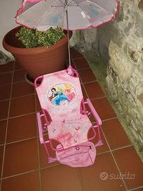 Seggiola da nare per bambina con nombrello