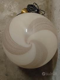 lampada vintage in vetro murano usato 