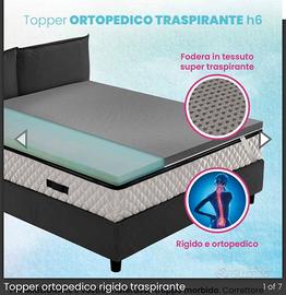 Topper per materasso alto 6 cm con tessuto trasp