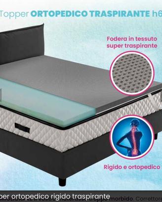 Topper per materasso alto 6 cm con tessuto trasp