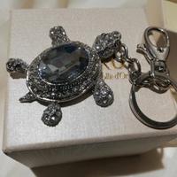 Sarni Oro Portachiavi tartaruga gioiello con stras