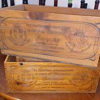 2 CASSETTE CASSE LEGNO VINI ANTICHI PODERI BERSANO