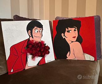 Due quadri dipinti a mano: “Love in the air”