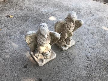 Aquila manufatto cemento coppia giardino NO NANI