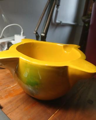 Mortaio in ceramica dipinta vintage