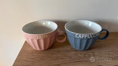Tazze rosa e celeste