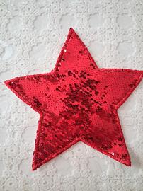 Merceria applicazione stella colore rosso 