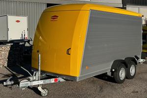 Carrello rimorchio auto furgonato in alluminio