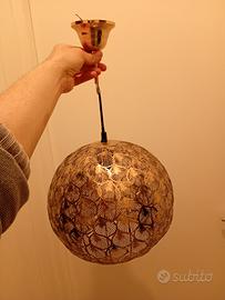 lampadario vintage rame