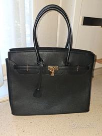 Borsa donna nera in ecopelle con tracolla