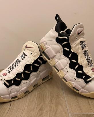 Nike Jordan Air More Money white black coral