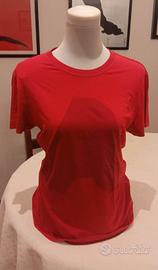 Armani Jeans - T-Shirt Donna in Cotone Rosso 
