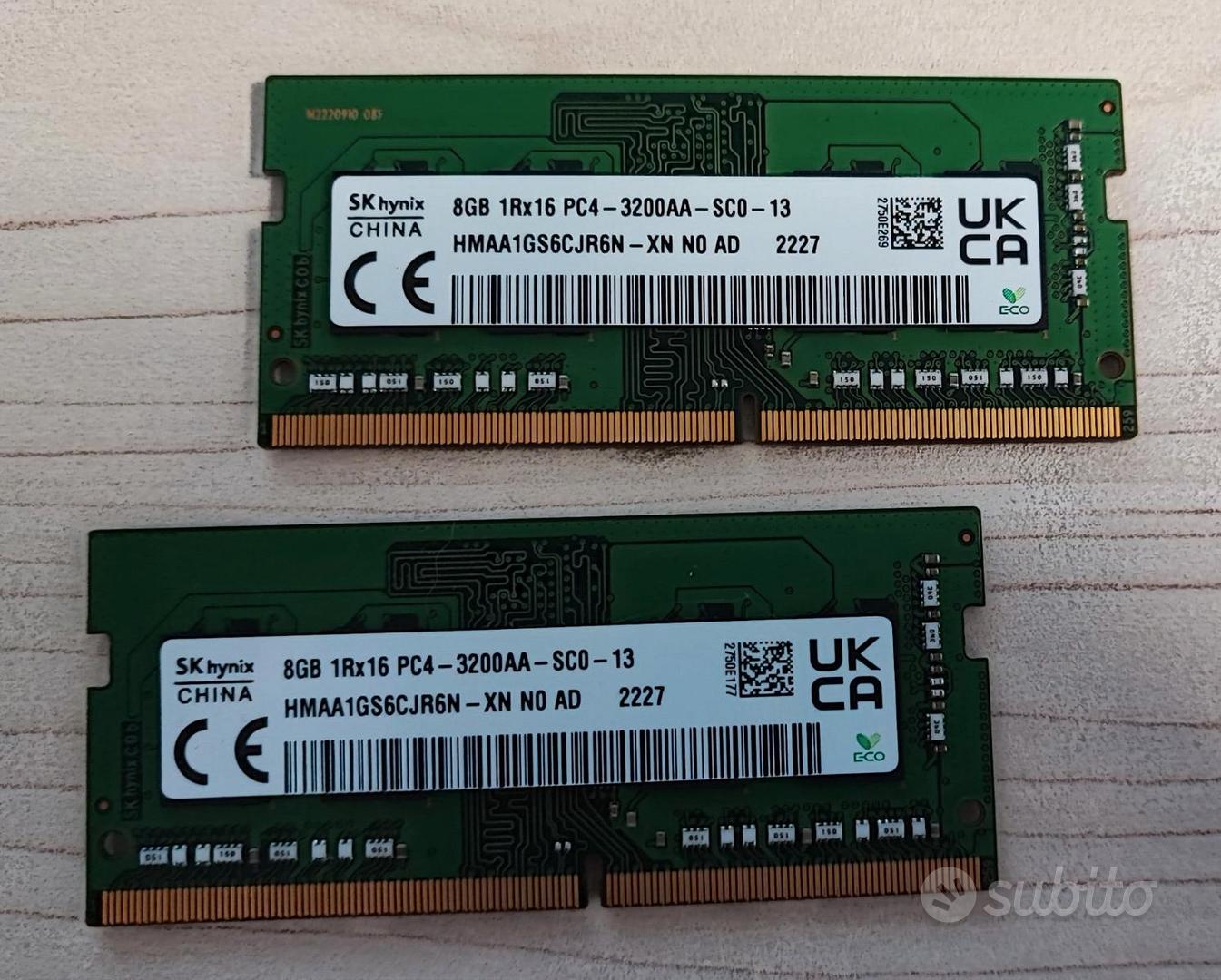 RAM 16GB (2x8GB) DDR4 3200 SK Hynix - Informatica In vendita a Napoli