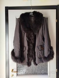 Parka Giaccone Donna collo e polsini in pelliccia