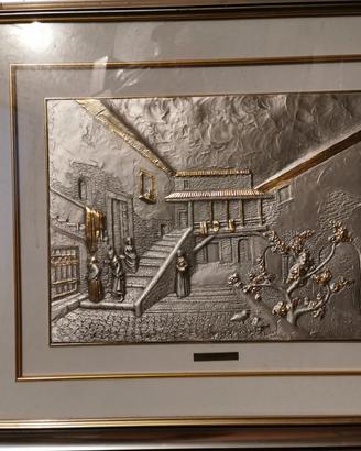 Quadro Andrè Boden Argento e Oro "Scalinata"