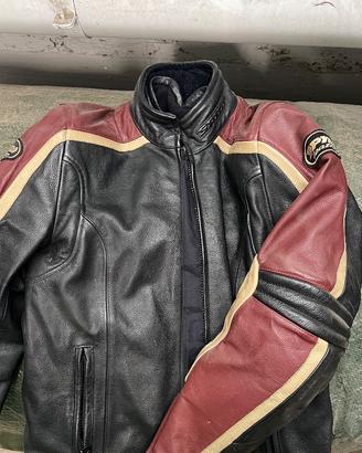 Giacca di pelle da moto usata