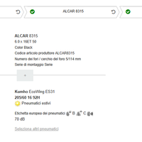 Cerchi in acciaio con gomme estive Fiat Sedici