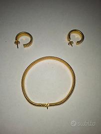 parure in oro bracciale orecchini tubogas