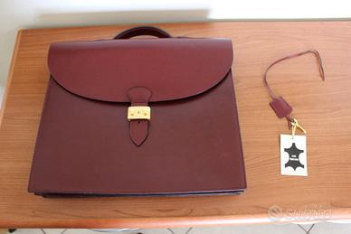 Borsa vera pelle cuoio avvocato medico NUOVA!