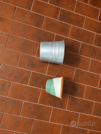Vasi da giardino: zinco e ceramica bicolore