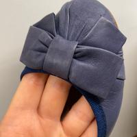 Ballerine blu lavanda con fiocco