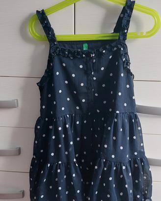 Vestito bambina pois blu 4-6 anni