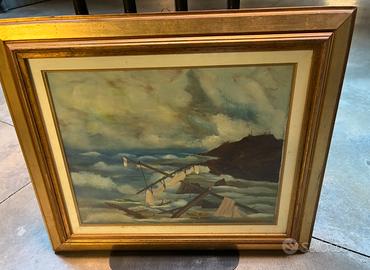 Quadro Puglisi “Marina con barche”