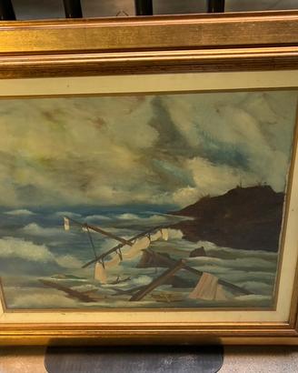 Quadro Puglisi “Marina con barche”