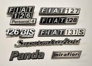 FIAT - 8 Fregi/Emblemi - Modelli ed Allestimenti