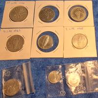 Lotto di 9 monete storiche Repubblica Italiana